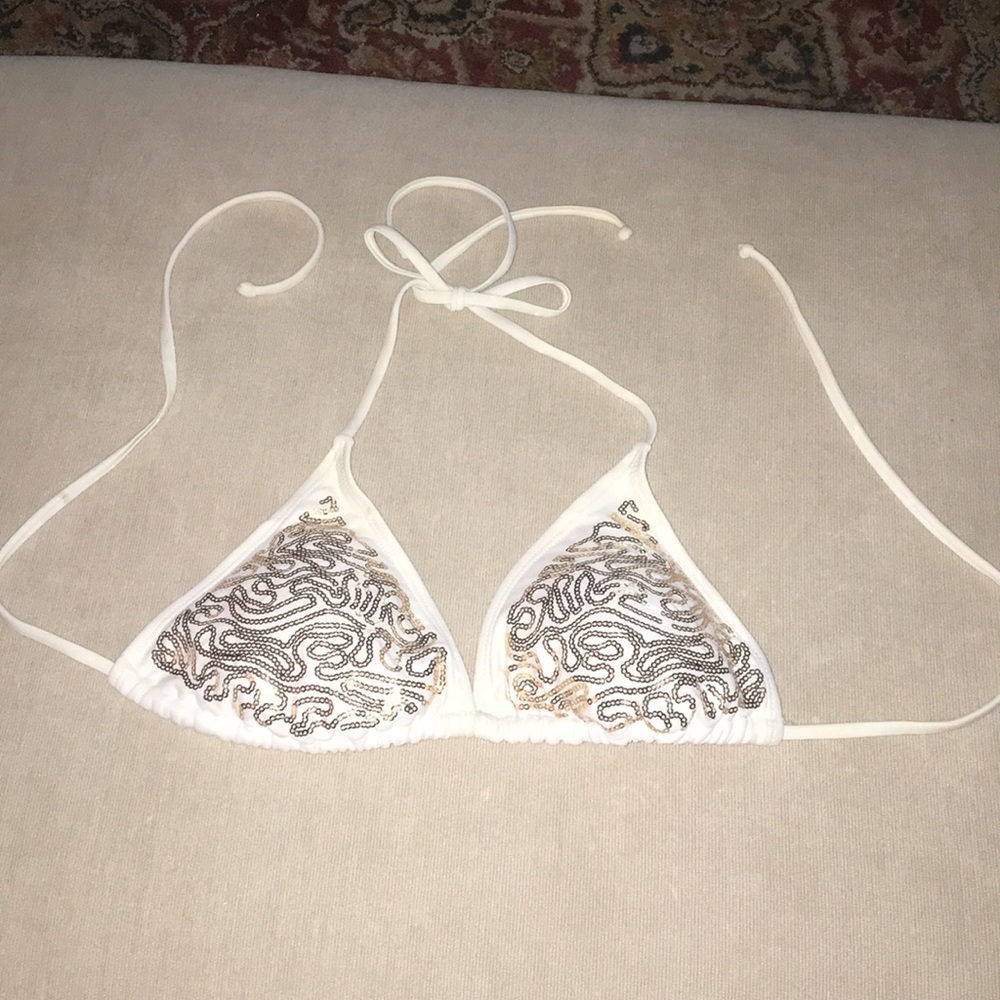 XHILARATION SEQUIN BIKINI TOP
